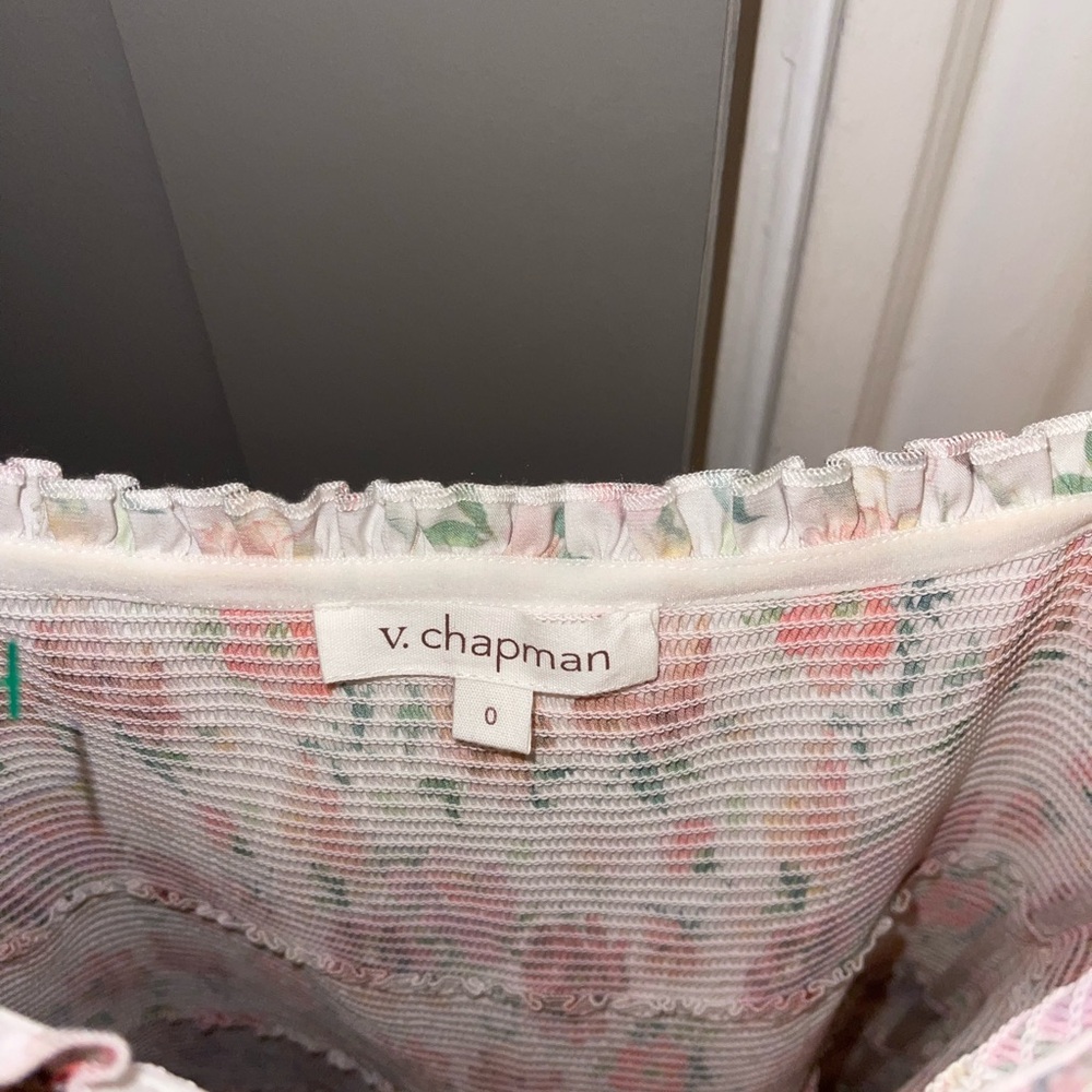 V. Chapman Floral Mini Dress - Pink and Cream - Picture 5 of 7